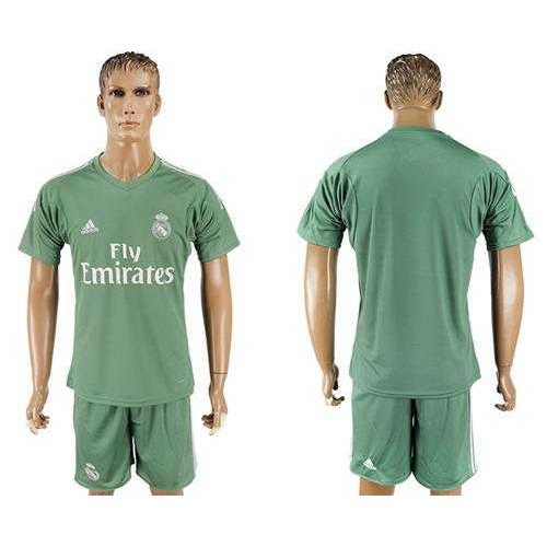 Real Madrid Blank Green Goalkeeper Soccer Club Jersey