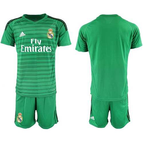 Real Madrid Blank Green Goalkeeper Soccer Club Jersey