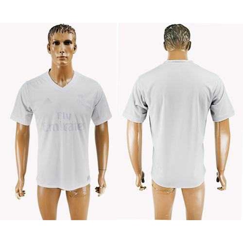 Real Madrid Blank Marine Environmental Protection Home Soccer Club Jersey