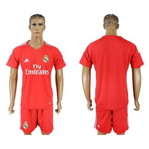 Real Madrid Blank Red Goalkeeper Soccer Club Jersey