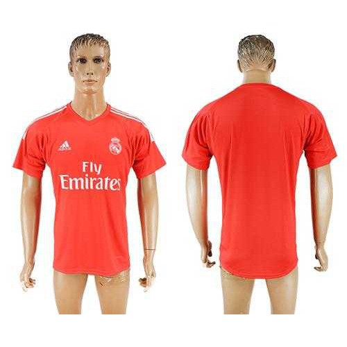 Real Madrid Blank Red Goalkeeper Soccer Club Jersey