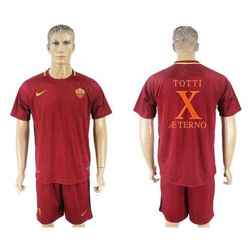 Roma #10 Totti Retire Soccer Club Jersey