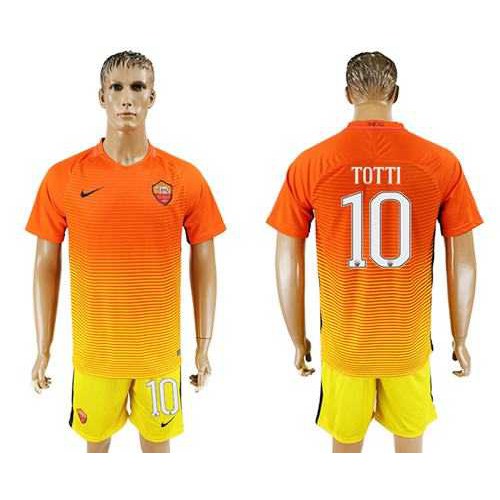 Roma #10 Totti Sec Away Soccer Club Jersey