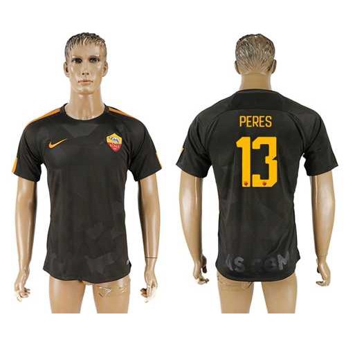 Roma #13 Peres Sec Away Soccer Club Jersey