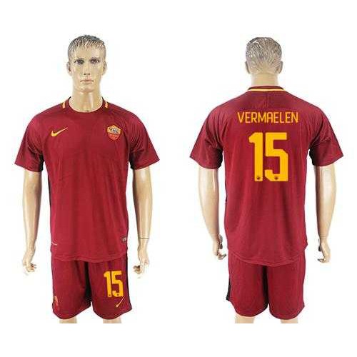 Roma #15 Vermaelen Red Home Soccer Club Jersey