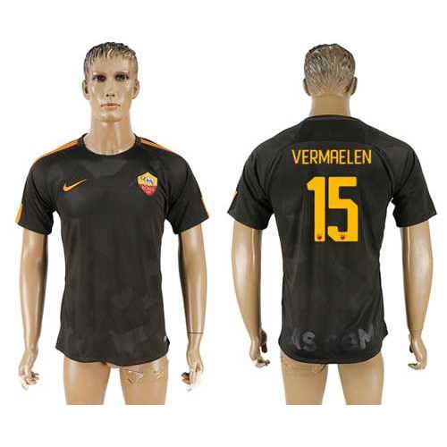 Roma #15 Vermaelen Sec Away Soccer Club Jersey