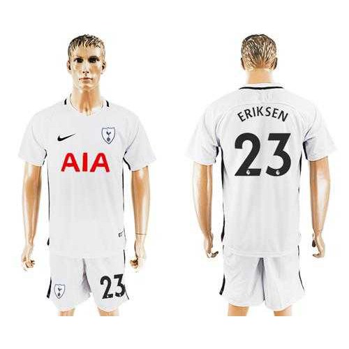 Tottenham Hotspur #23 Eriksen White Home Soccer Club Jersey
