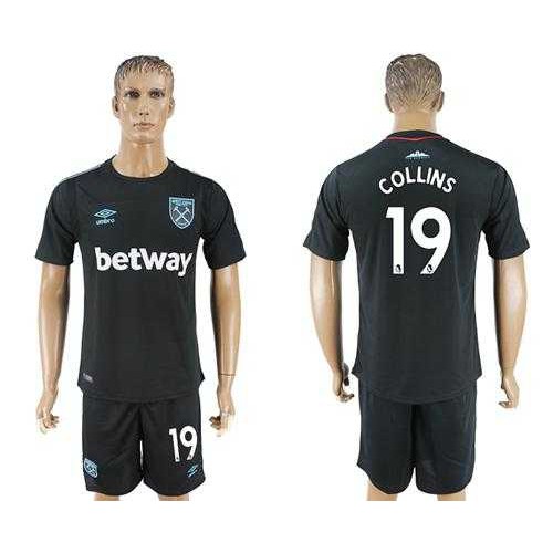 West Ham United #19 Collins Away Soccer Club Jersey