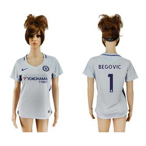 Women’s Chelsea #1 Begovic Away Soccer Club Jersey