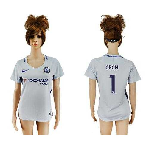 Women’s Chelsea #1 Cech Away Soccer Club Jersey
