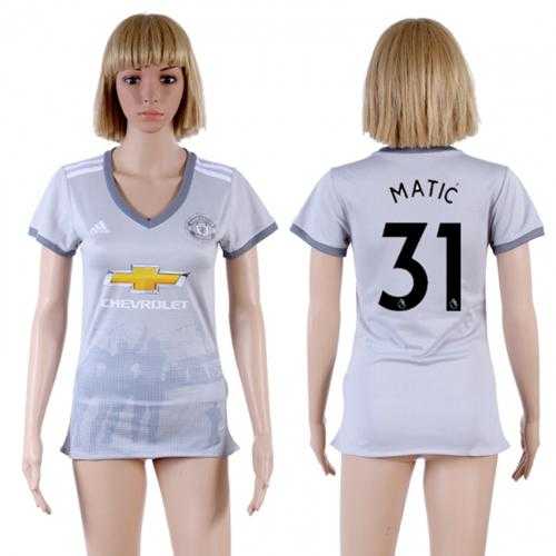 Women’s Manchester United #31 Matic Sec Away Soccer Club Jersey