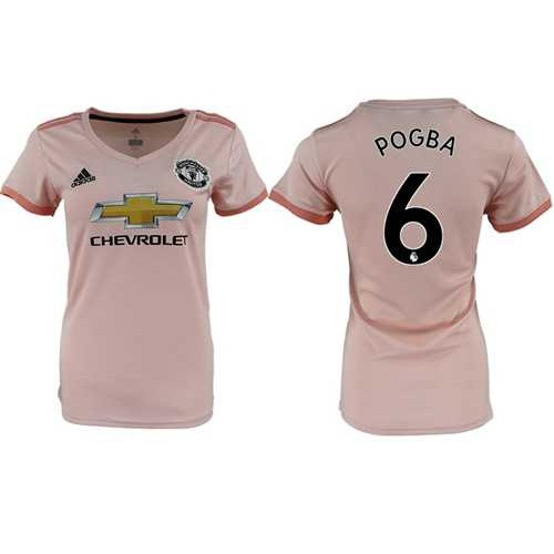Women’s Manchester United #6 Pogba Away Soccer Club Jersey