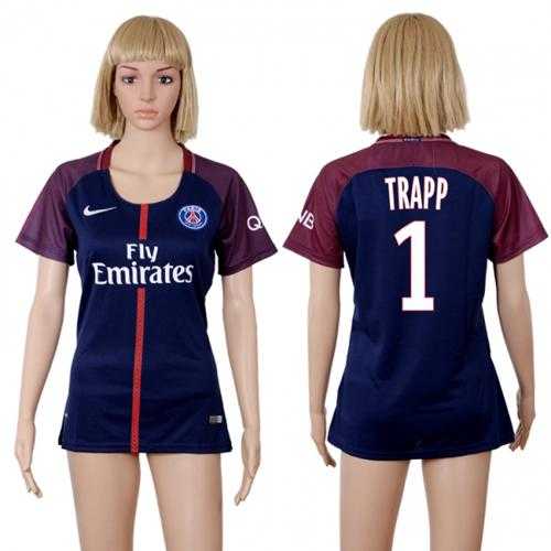 Women’s Paris Saint-Germain #1 Trapp Home Soccer Club Jersey