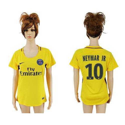 Women’s Paris Saint-Germain #10 Neymar Jr Away Soccer Club Jersey
