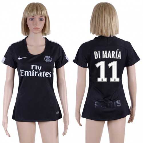 Women’s Paris Saint-Germain #11 Di Maria Sec Away Soccer Club Jersey
