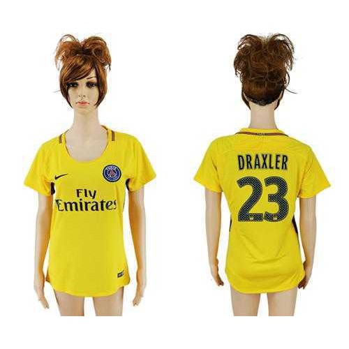Women’s Paris Saint-Germain #23 Draxler Away Soccer Club Jersey