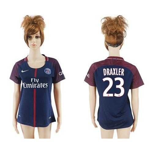 Women’s Paris Saint-Germain #23 Draxler Home Soccer Club Jersey