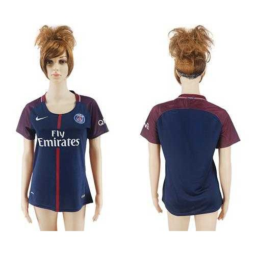 Women’s Paris Saint-Germain Blank Home Soccer Club Jersey