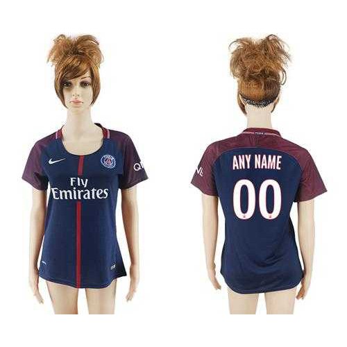 Women’s Paris Saint-Germain Personalized Home Soccer Club Jersey