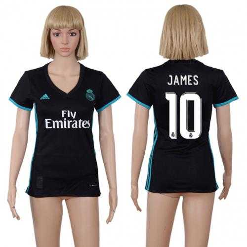 Women’s Real Madrid #10 James Away Soccer Club Jersey