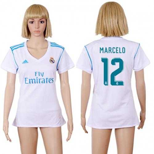 Women’s Real Madrid #12 Marcelo Home Soccer Club Jersey
