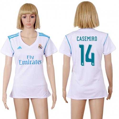 Women’s Real Madrid #14 Casemiro Home Soccer Club Jersey