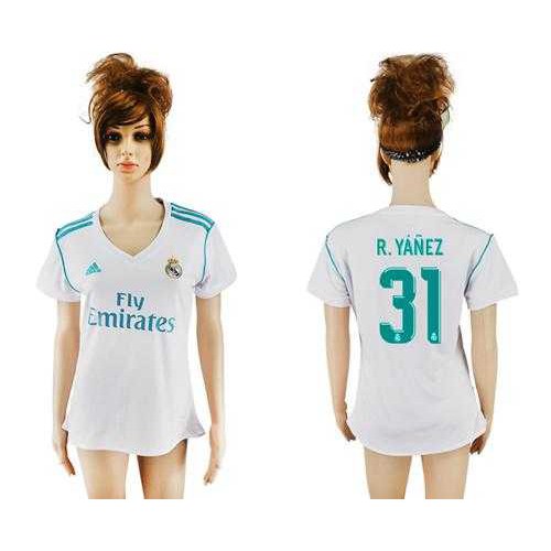 Women’s Real Madrid #31 R.Yanez Home Soccer Club Jersey