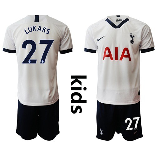 Tottenham Hotspur #27 Lukaks Home Kid Soccer Club Jersey