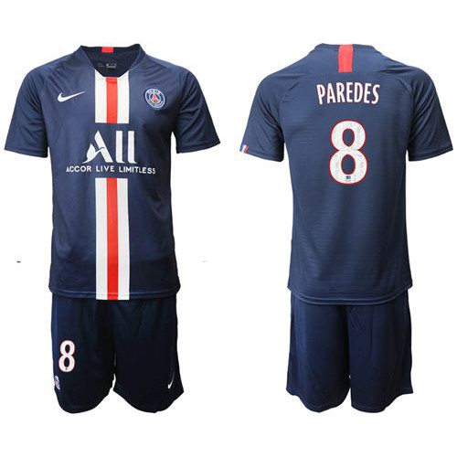 Paris Saint-Germain #8 Paredes Home Soccer Club Jersey