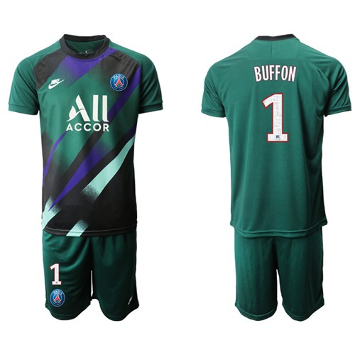 Paris Saint-Germain #1 Trapp Green Goalkeeper Soccer Club Jersey