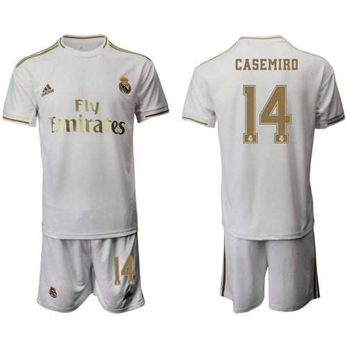 Real Madrid #14 Casemiro White Home Soccer Club Jersey