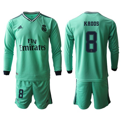 Real Madrid #8 Kroos Third Long Sleeves Soccer Club Jersey