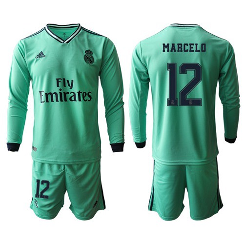 Real Madrid #12 Marcelo Third Long Sleeves Soccer Club Jersey