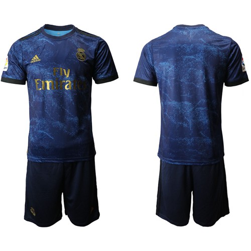 Real Madrid Blank Dark Blue Soccer Club Jersey
