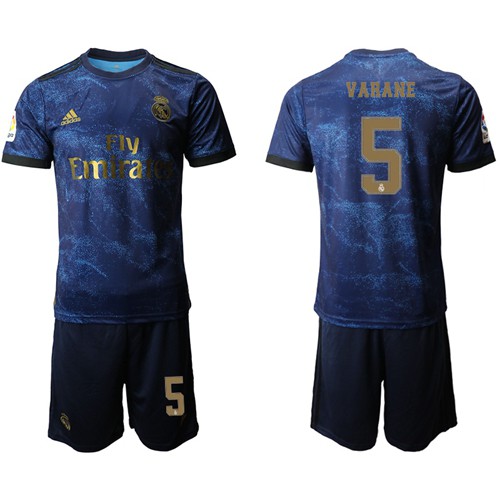 Real Madrid #5 Varane Dark Blue Soccer Club Jersey