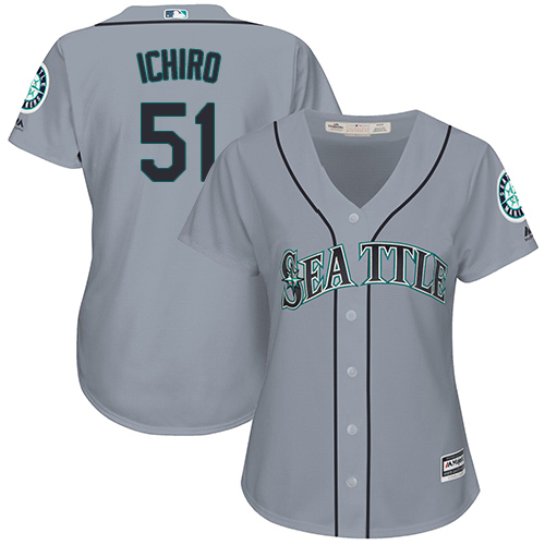 Seattle Mariners #51 Ichiro Suzuki Pink Fashion Women's Stitched MLB Jersey