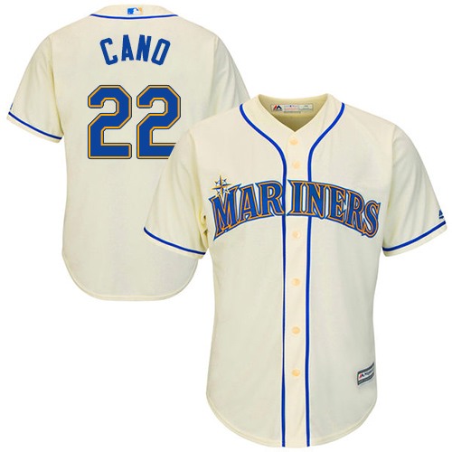 Seattle Mariners #22 Robinson Cano Cream Cool Base Stitched Youth MLB Jersey