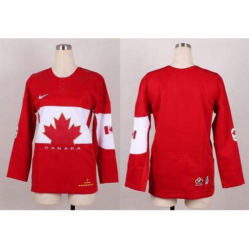 Team Canada Blank Red 2014 Women’s Stitched NHL Jersey