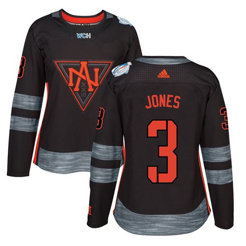 Team North America #3 Seth Jones Black 2016 World Cup Women’s Stitched NHL Jersey