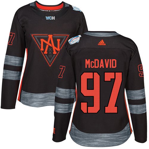 Team North America #97 Connor McDavid Black 2016 World Cup Women’s Stitched NHL Jersey