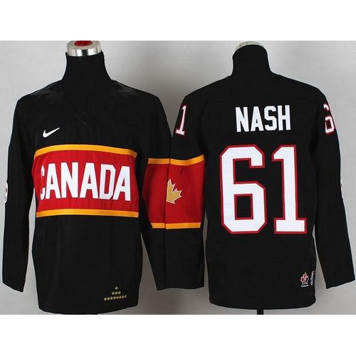 Team Canada 2014 Olympic #61 Rick Nash Black Stitched Youth NHL Jersey