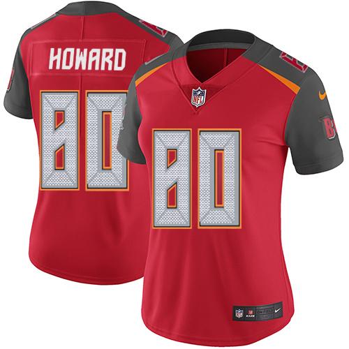 Nike Tampa Bay Buccaneers #80 O. J. Howard Red Team Color Women’s Stitched NFL Vapor Untouchable Limited Jersey