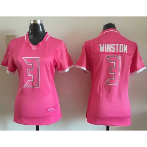 Nike Tampa Bay Buccaneers #3 Jameis Winston Pink Women’s Stitched NFL Elite Bubble Gum Jersey