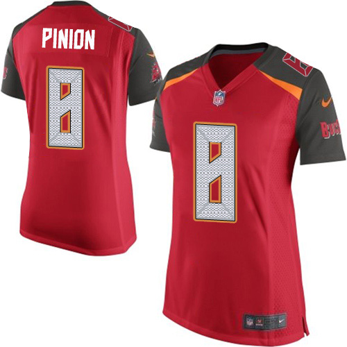 Nike Tampa Bay Buccaneers #8 Bradley Pinion Red Team Color Women’s Stitched NFL New Elite Jersey