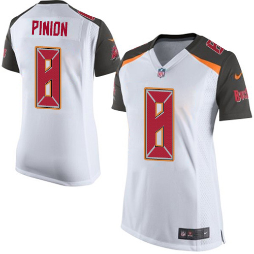 Nike Tampa Bay Buccaneers #8 Bradley Pinion White Women’s Stitched NFL New Elite Jersey