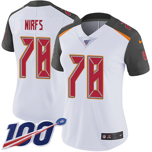 Nike Tampa Bay Buccaneers #78 Tristan Wirfs White Women’s Stitched NFL 100th Season Vapor Untouchable Limited Jersey