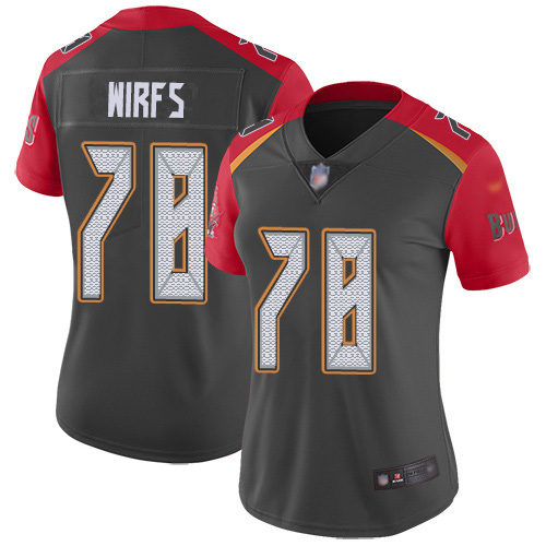 Nike Tampa Bay Buccaneers #78 Tristan Wirfs Gray Women’s Stitched NFL Limited Inverted Legend Jersey