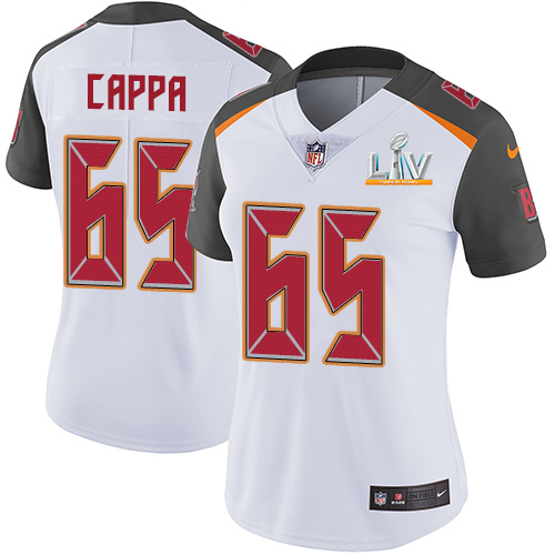 Nike Tampa Bay Buccaneers #65 Alex Cappa White Women’s Super Bowl LV Bound Stitched NFL Vapor Untouchable Limited Jersey