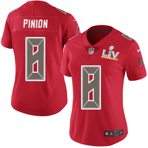 Nike Tampa Bay Buccaneers #8 Bradley Pinion Red Women’s Super Bowl LV Bound Stitched NFL Limited Rush Jersey
