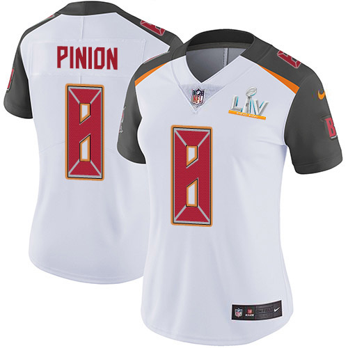 Nike Tampa Bay Buccaneers #8 Bradley Pinion White Women’s Super Bowl LV Bound Stitched NFL Vapor Untouchable Limited Jersey